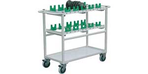 Trolley for crankshafts